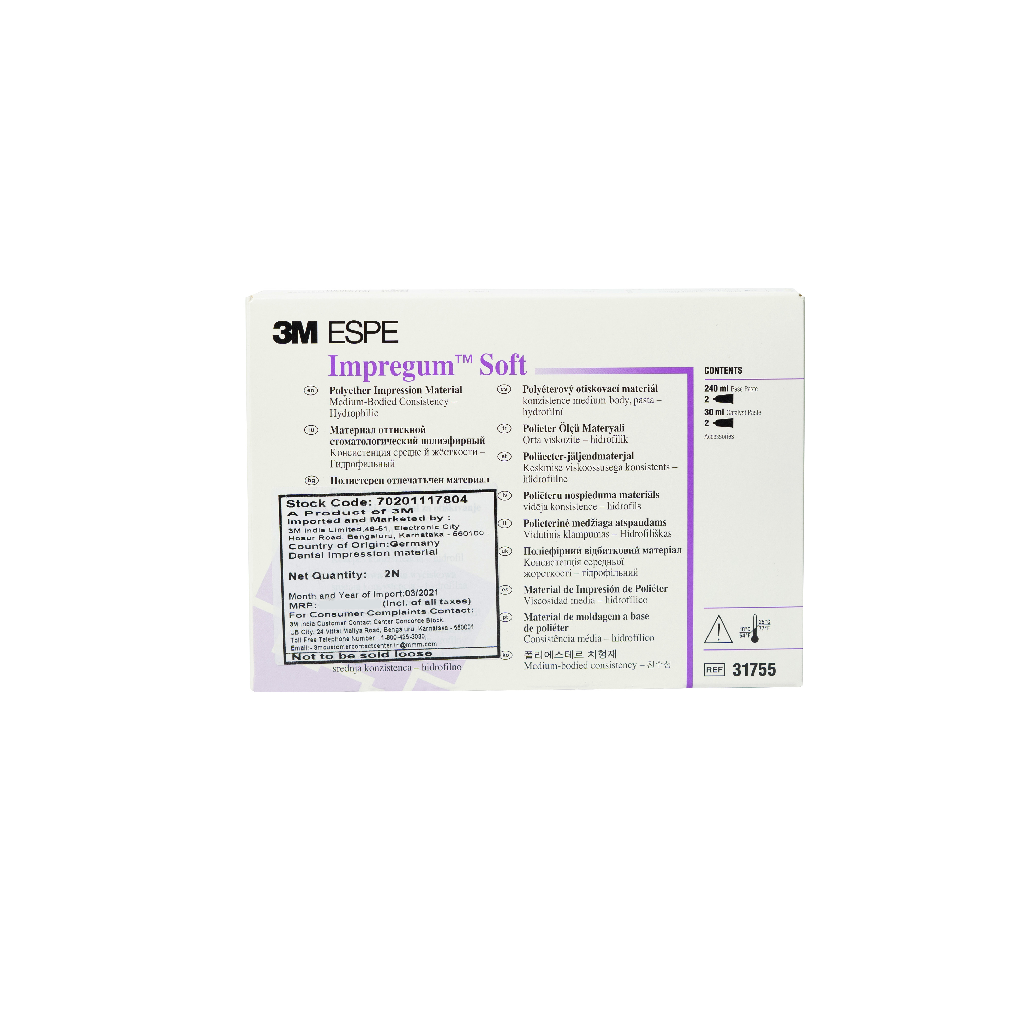 3M ESPE Impregum Soft hand mix polyether Medium Bodied